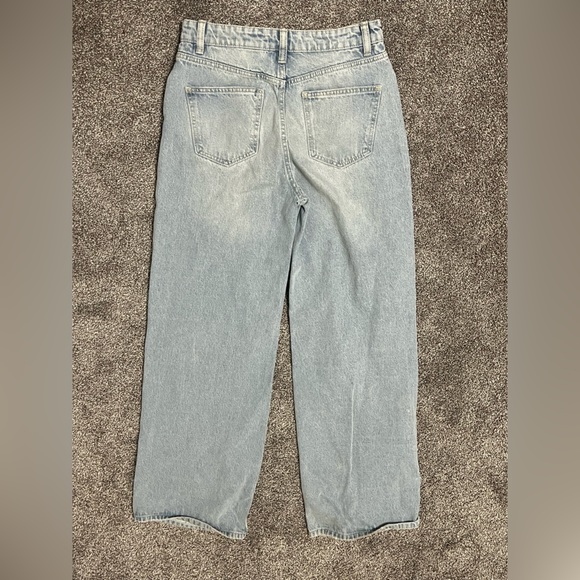 Urban Planet Wide Leg High Waisted Distressed Jeans - Size 03 - Picture 2 of 3